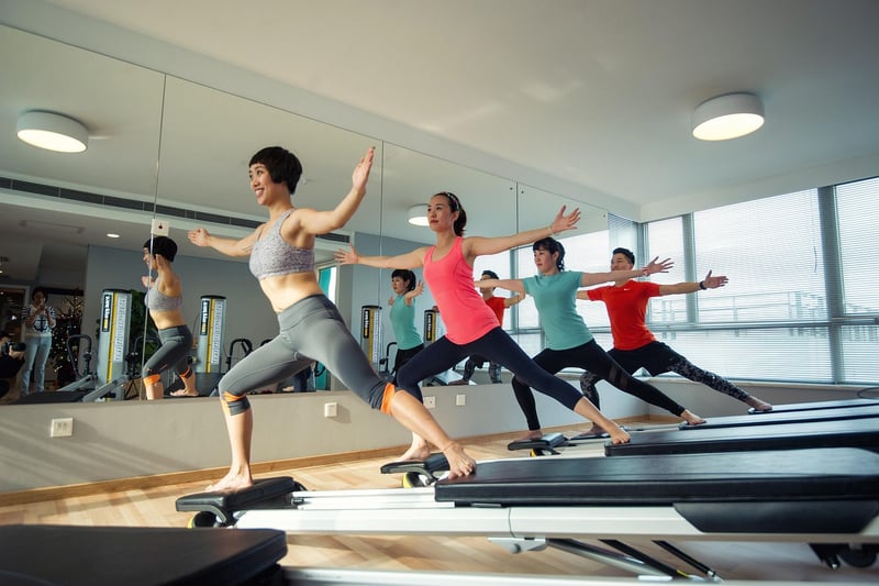 Woman doing Pilates exercise